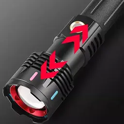 Ручний потужний ліхтар PLD G25-TG zoom + Type-C + Power Bank 1х26650 (3хААА) 5 режимів - мініатюра 3