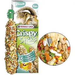 Ласощі для хом'яків Versele-Laga Crispy Sticks Exotic Fruit 2х55г з екзотичними фруктами та медом