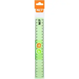Лінійка Yes Orange Line 20 см кольорова прозора (370730) - мініатюра 2
