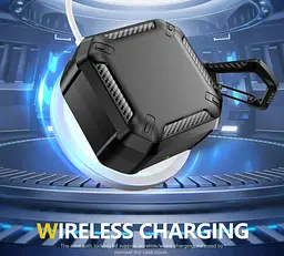 Чохол Primo Magnet Lock Rugged TPU для навушників Samsung Galaxy Buds 4 / Buds 4 Pro з карабіном - Black - мініатюра 4