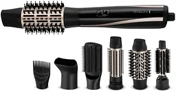 Фен-щітка Remington Blow Dry & Style Caring, 1200Вт, 2 режими, іоніз-я, хол. обдув, кейс для зберігання, кераміка, чорно-золотий - мініатюра 3