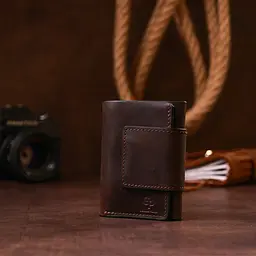 Жіночий шкіряний гаманець Grande Pelle 10х8х2 см acs0024494 - мініатюра 6