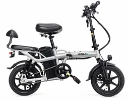Електровелосипед Minako Mini 14 (1000W, 24Ah) складаний, з пасажирським сидінням - мініатюра 3