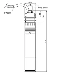 Насос свердловинний вихровий Thermo Alliance 4SKM-150 з пультом (TA4SKMP15011) - мініатюра 4