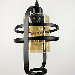 Чорний підвіс в стилі Лофт Line.F Колір плафона Графітовий - мініатюра 2