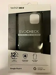Протиударний чохол з антимікробним покриттям Tech21 Evo Check для Google Pixel 4 Smokey Black - мініатюра 6