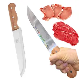 Ніж кухонний товстий з дерев'яною ручкою 33 см, Kitchen Master 87141 - мініатюра 1