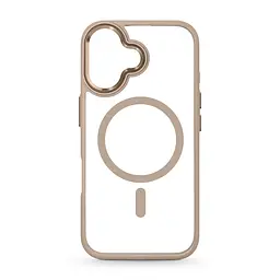 Чехол Apple iPhone 16, Unit MagSafe, бежевый, прозрачный, магсейф, противоударный, магнитный, панель-накладка с поддержкой MagSafe, с поддержкой беспроводной зарядки, TPU+PC, защита всего корпуса, ударопрочный, ArmorStandart (ARM78706)