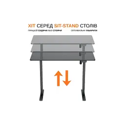 Комп'ютерний стіл ITechMount з регульованою висотою MT12BB чорний (MT12BB) - мініатюра 7