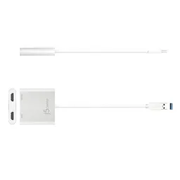 USB-Хаб j5create JUA365-N USB-A на 2xHDMI (JUA365-N) - мініатюра 3