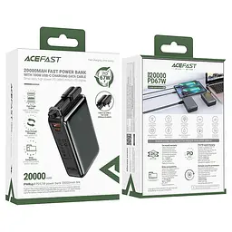 Зовнішній акумулятор ACEFAST M4 PD67W power bank 20000mAh чорний - мініатюра 3