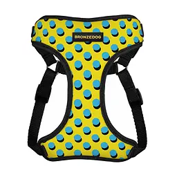 Шлея для собак Bronzedog Sport Поп Арт M 22х20х2 см жовта - мініатюра 2