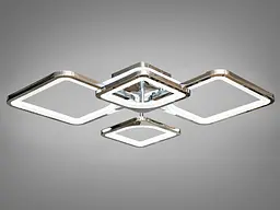 Стельова люстра з диммером і LED підсвічуванням, колір хром, 100W - мініатюра 3