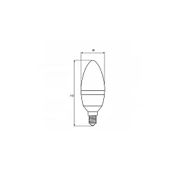 Лампочка EUROELECTRIC LED CL 6W E14 4000K 220V (LED-CL-06144(EE)) - мініатюра 3