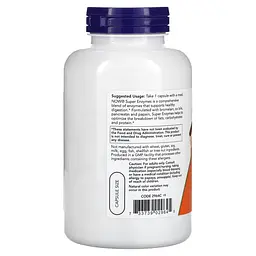 Натуральна добавка NOW Super Enzymes, 180 капсул - мініатюра 3