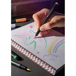 Фломастери Faber-Castell пензлики Black Edition Pastel пастельних кольорів, 6 кольорів (32357) - мініатюра 5