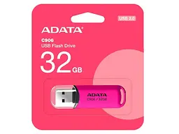 USB флеш накопичувач ADATA 32 GB C906 USB 2.0 Pink (AC906-32G-RPP) - мініатюра 4