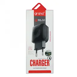 Мережевий зарядний пристрій Grand GQ-C01 2 USB швидке зарядне QC 3.0 - мініатюра 2