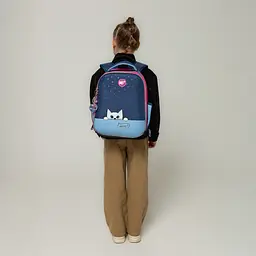 Рюкзак каркасний YES H-100 Meow-Meow 35х28х15 см Різнокольоровий (559845) - мініатюра 10