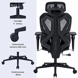 Ігрове крісло GamePro EDGE GC820MB Black (GC820MB) - мініатюра 12