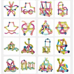 Магнітний конструктор дитячий 26 паличок 10 кульок SKY Magnetic Sticks - мініатюра 4