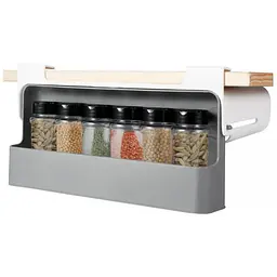 Підвісна полиця для спецій пластикова на липкій стрічці Under-shelf Spice Rack