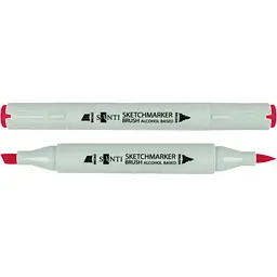 Набір спиртових маркерів Santi Brush SA-4 яскраво-червоний 6 шт. (390957)