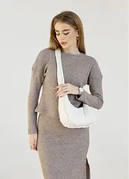 Сумка жіноча Sambag HOBO S DOLLY Біла 30 х 13 х 8 см (53100808) - мініатюра 3