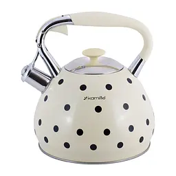 Чайник зі свистком Kamille KM-0695BG 3 л бежевий - мініатюра 3