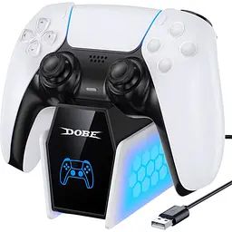 Зарядна станція Dobe Charging Dock TP5-35132 для PS5 DualSense White [156493]