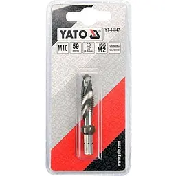 Свердло-мітчик Yato М10х1.5 мм HSS М2 HEX-1/4 l=59/15 мм (YT-44847) - мініатюра 3