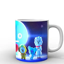 Кухоль GeekLand БТ21 тварини BT21 BTS 02.43 330 мл білий - мініатюра 2