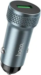 Автомобільний зарядний адаптер швидкого заряджання HOCO Z49A Level single port car charger 18W QC3.0 сірий - мініатюра 2