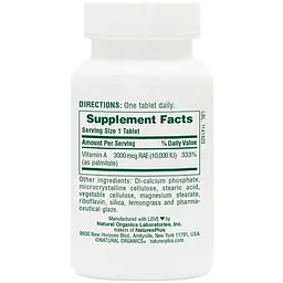 Вітамін А Nature's Plus Vitamin A 10000 МЕ 90 таблеток (NTP00981) - мініатюра 2