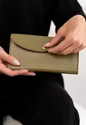 Шкіряний гаманець Smart Wallet оливкова краста - мініатюра 7