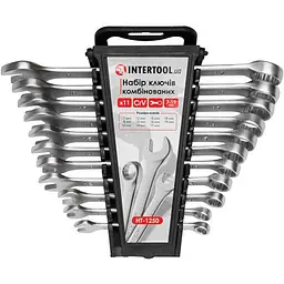 Набір ключів комбінованих ріжково-накидних Intertool HT-1250 7-19мм (набір 11шт)