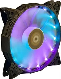 Вентилятор 120 мм, Frime Iris LED Fan 16LED RGB HUB, 1200±10% об/хв, живлення 6pin, гідродинамічний підшипник, 120х120х25 мм
