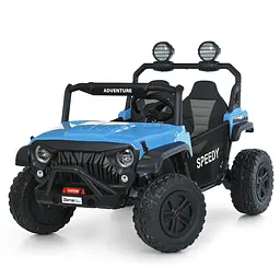 Електромобіль джип 24V 4x45W 2x12V7Ah EVA шкіра MP3/USB/TF/Bluetooth синій (M 6206EBLR-4 24V)