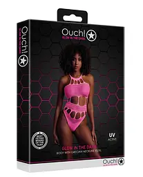 Боді Ouch! Grecian Neckline Neon, XS/XL (рожевий) - мініатюра 7