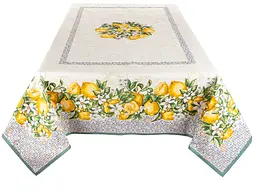 Скатертина Lefard Home Textile Sorrento гобеленова 180x140 см бежево-жовта (732-252) - мініатюра 2