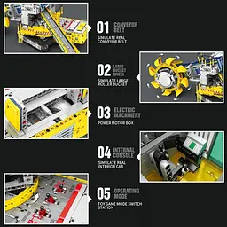 Конструктор Reobrix Mechanical Роторний екскаватор з пультом (22017) [161081] - мініатюра 11
