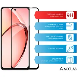 Скло захисне ACCLAB Full Glue Oppo A3x Black (1283126598890) - мініатюра 3
