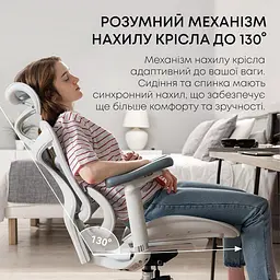 Ігрове крісло Sihoo DORO C300L Mesh White (DORO-C300L-A3-102) - мініатюра 9