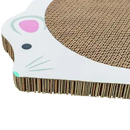 Дряпка для кошенят Trixie картонна в формі миші з котячою м'ятою 35х2.5х29.5 см біла - мініатюра 2