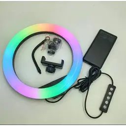 Кільцева лампа RGB MJ33 з тримачем для телефону - мініатюра 2