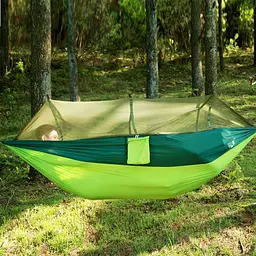 Туристичний гамак з москітною сіткою UKC Hammock Net зелений - мініатюра 3