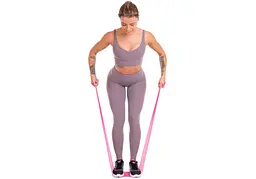 Стрічка латексна EasyFit 0.65 мм для пілатеса та йоги червона - мініатюра 4