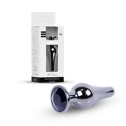 Анальна пробка - Jewellery Dark Silver BUTT PLUG- Black - мініатюра 1