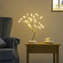 Настільний декоративний світильник Bonsai Tree · LED нічник лампа Дерево - мініатюра 3