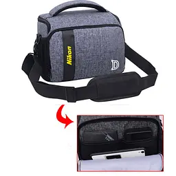 Сумка до фотоапарата Nikon D + дощовик Сірий із чорним (IBF058SB1) - мініатюра 7